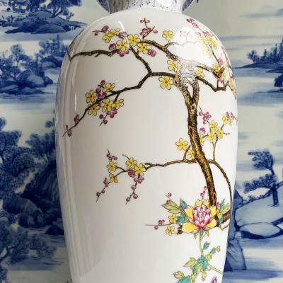 Bình xứ sương họa tiết Chim Hoa Tứ Quý